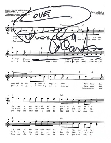 Petula clark signed auto 8x10 - signed-auto,